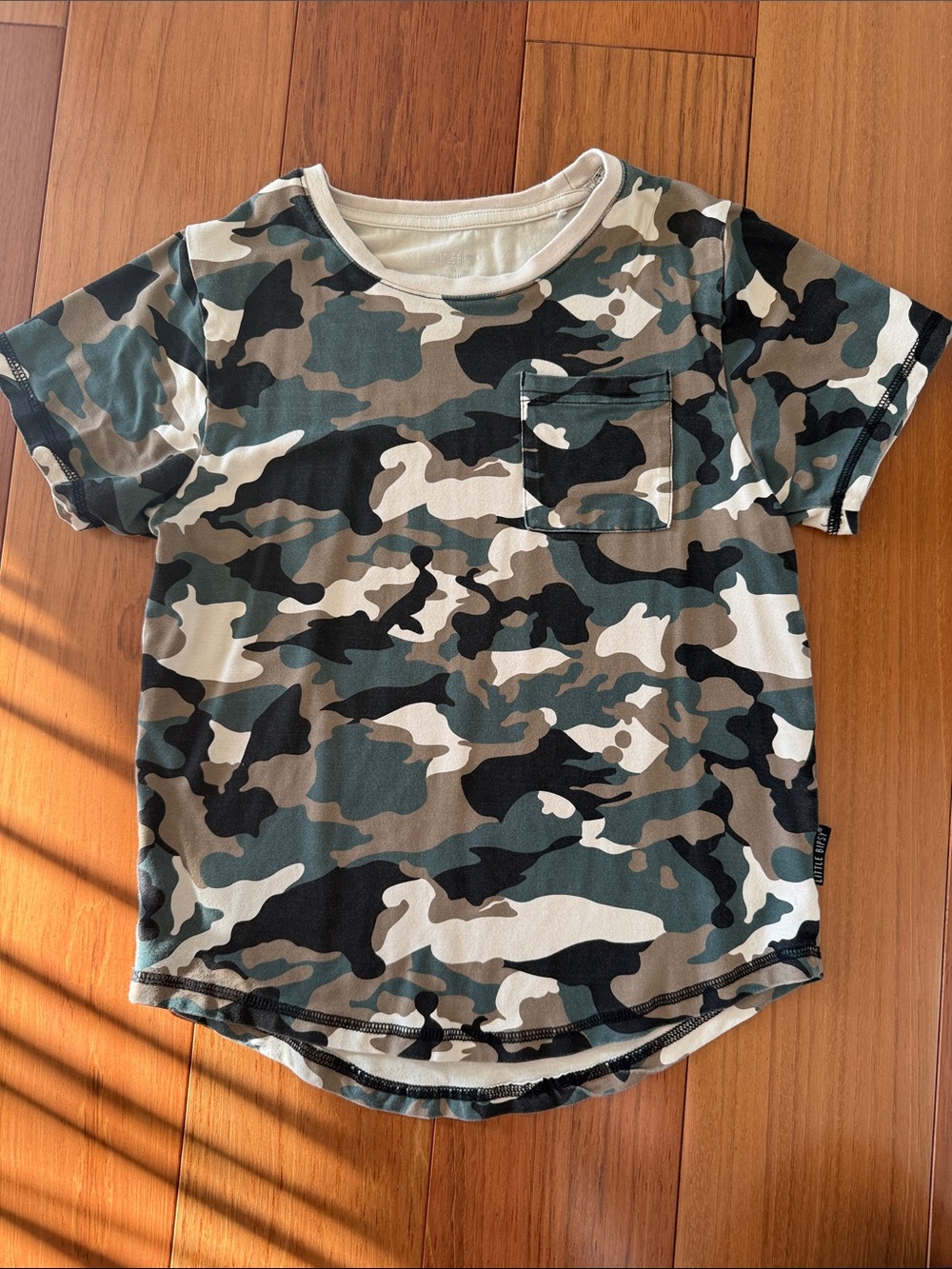 Little Bipsy Kids Camo Pocket Tee - Green Camouflage